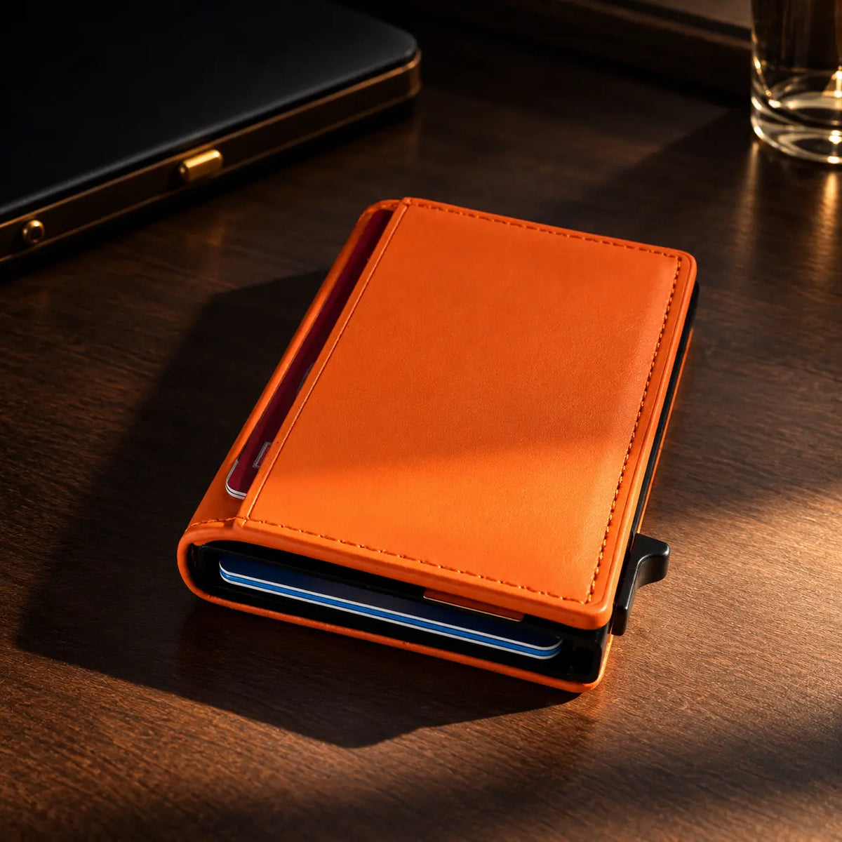 Delois Slide X Orange Smart Card Holder
