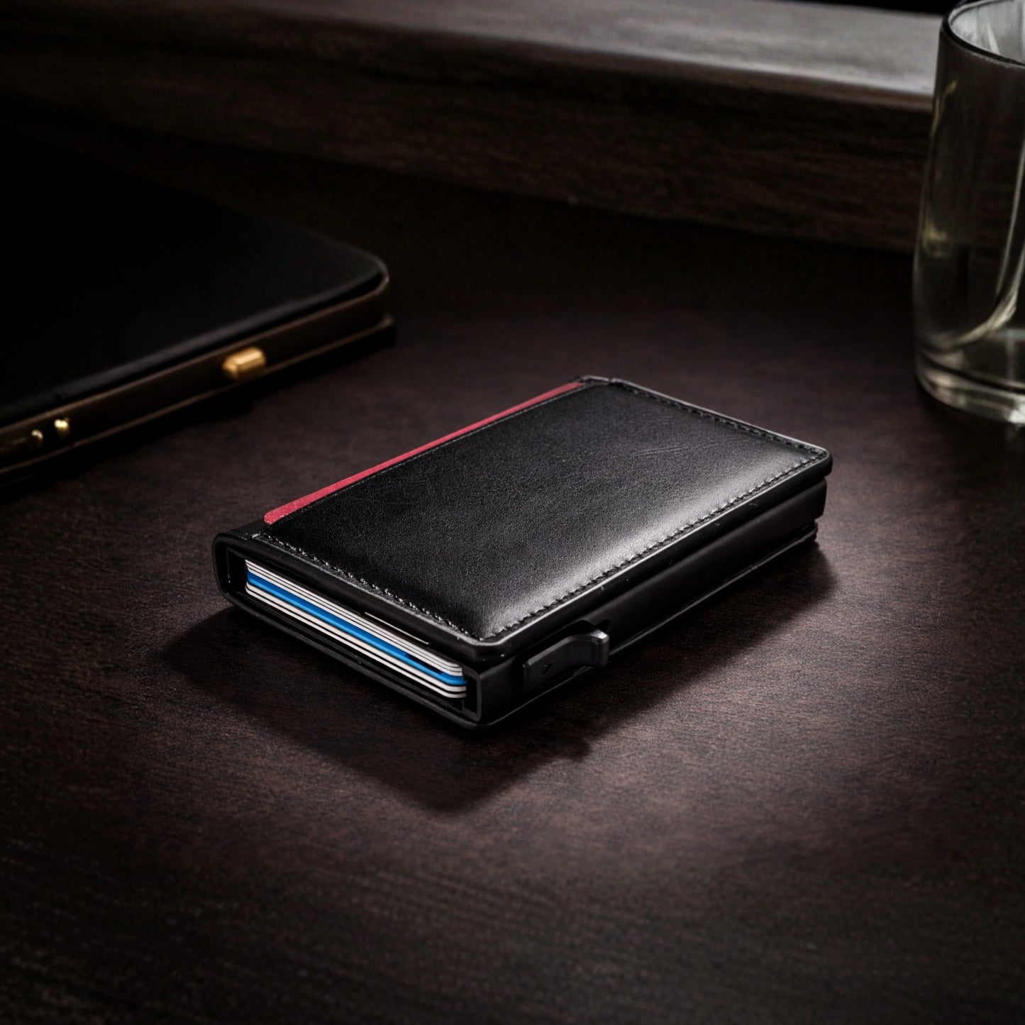 Delois Slide X Black Smart Card Holder