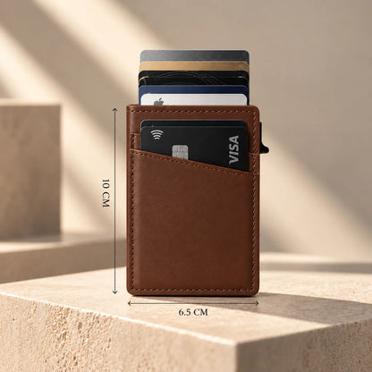 Delois Slide X Brown Smart Card Holder