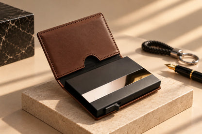 Delois Slide X Brown Smart Card Holder