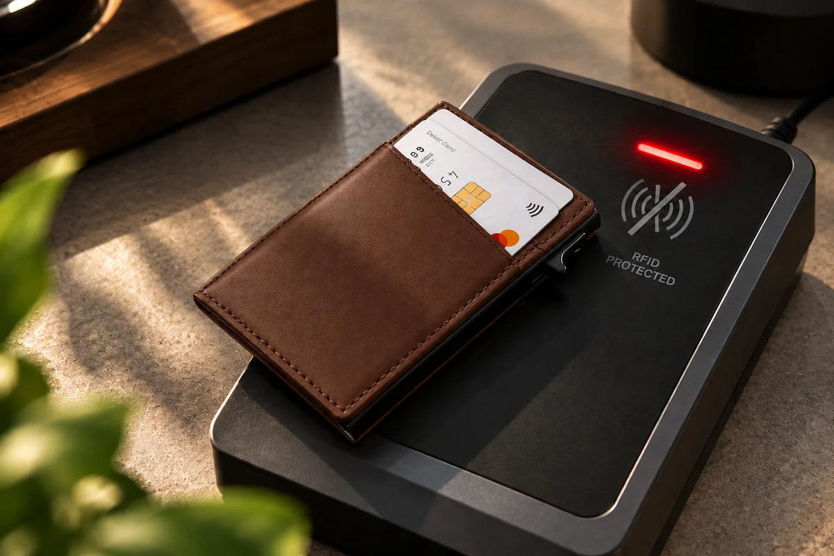 Delois Slide X Brown Smart Card Holder