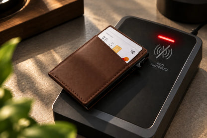 Delois Slide X Brown Smart Card Holder