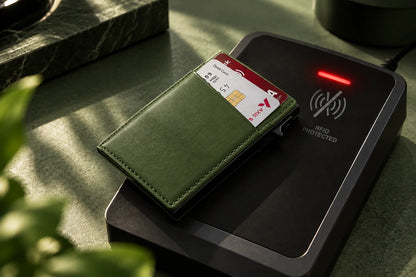 Delois Slide X Green Smart Card Holder