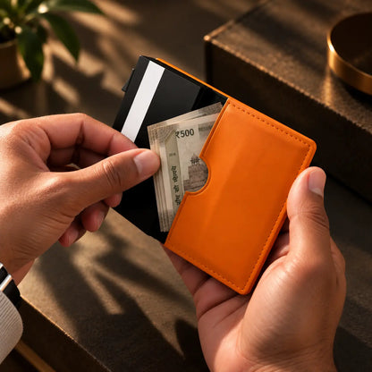 Delois Slide X Orange Smart Card Holder