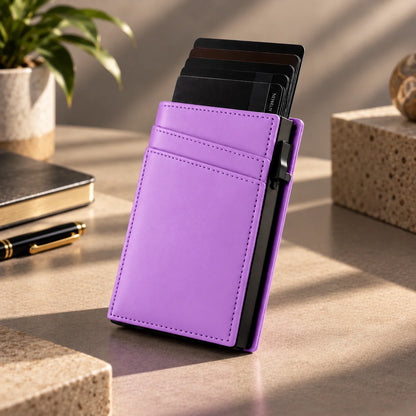 Delois Slide X Purple Smart Card Holder