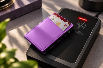 Delois Slide X Purple Smart Card Holder