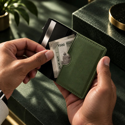 Delois Slide X Green Smart Card Holder