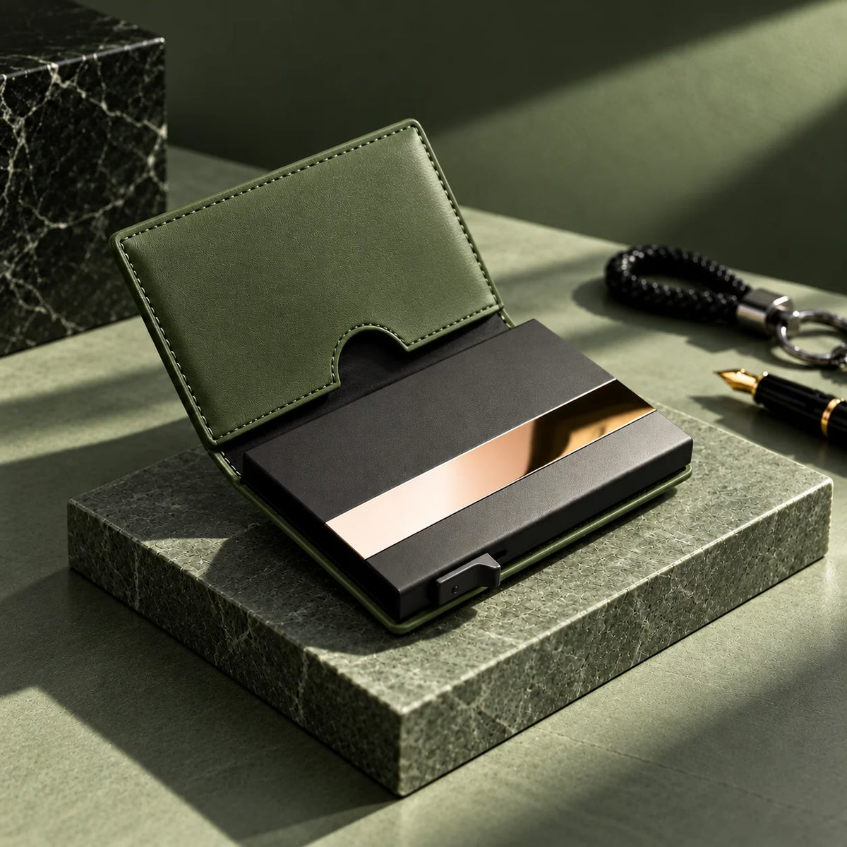 Delois Slide X Green Smart Card Holder