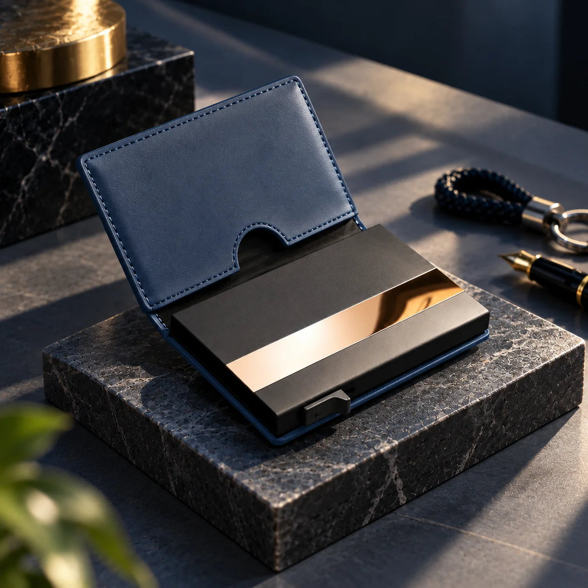 Delois Slide X Blue Smart Card Holder