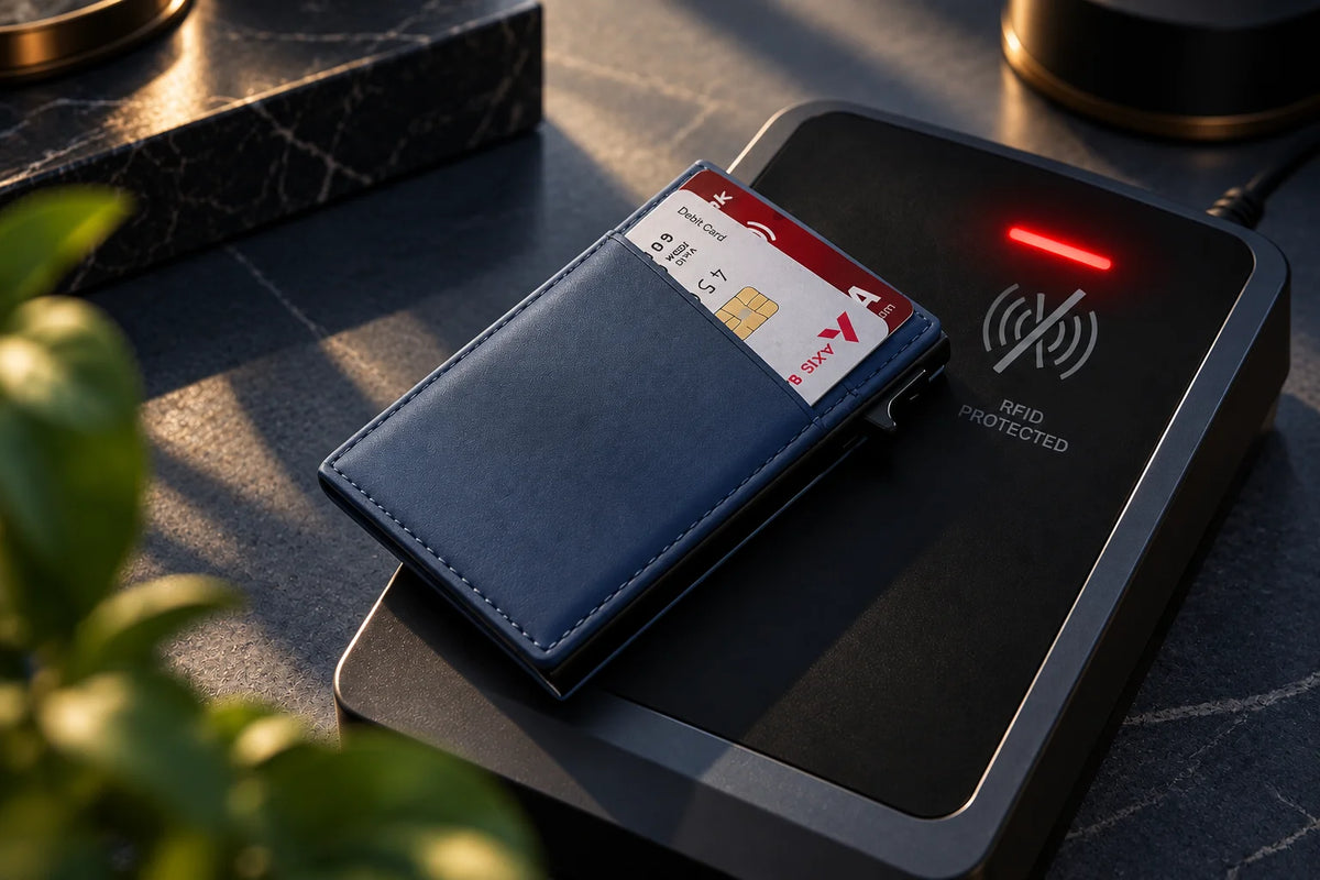 Delois Slide X Blue Smart Card Holder
