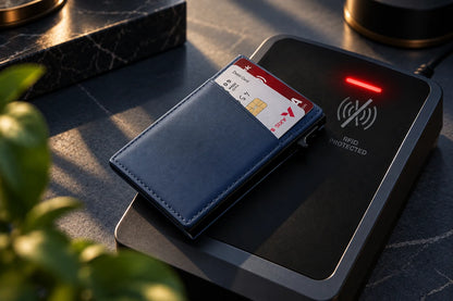 Delois Slide X Blue Smart Card Holder