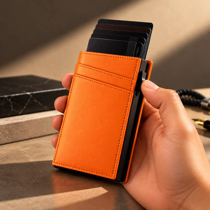 Delois Slide X Orange Smart Card Holder