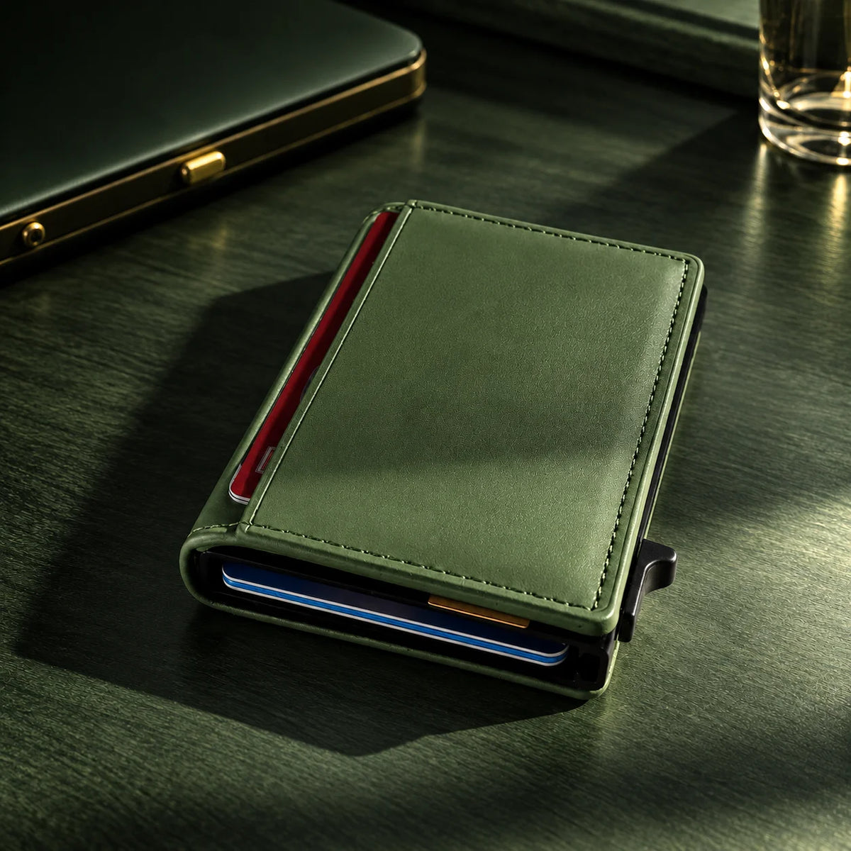Delois Slide X Green Smart Card Holder