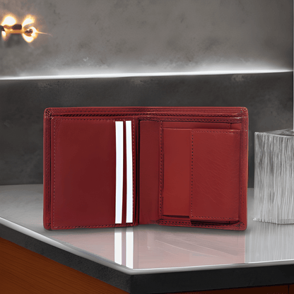 RFID WALLET SCARLET BROWN - Delois